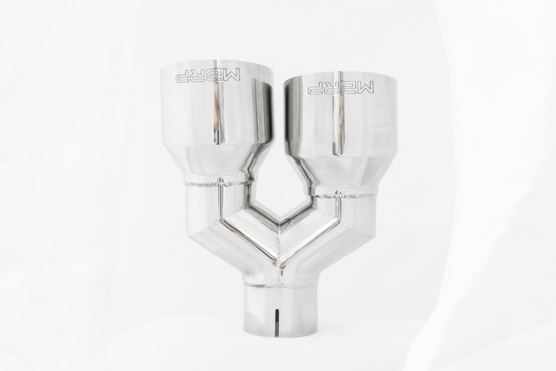 MBRP T304 Stainless Steel Tip; 2.5" ID, Dual 4" OD Out, 9.55" length, Single wall, Driver's Side MBRP