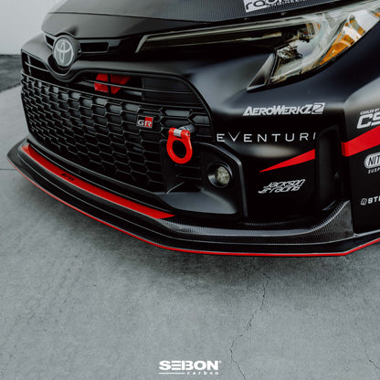 Seibon MB-Style Carbon Fiber Front Lip For 2023-2024 Toyota GR Corolla - FL23TYGRCOR-MB