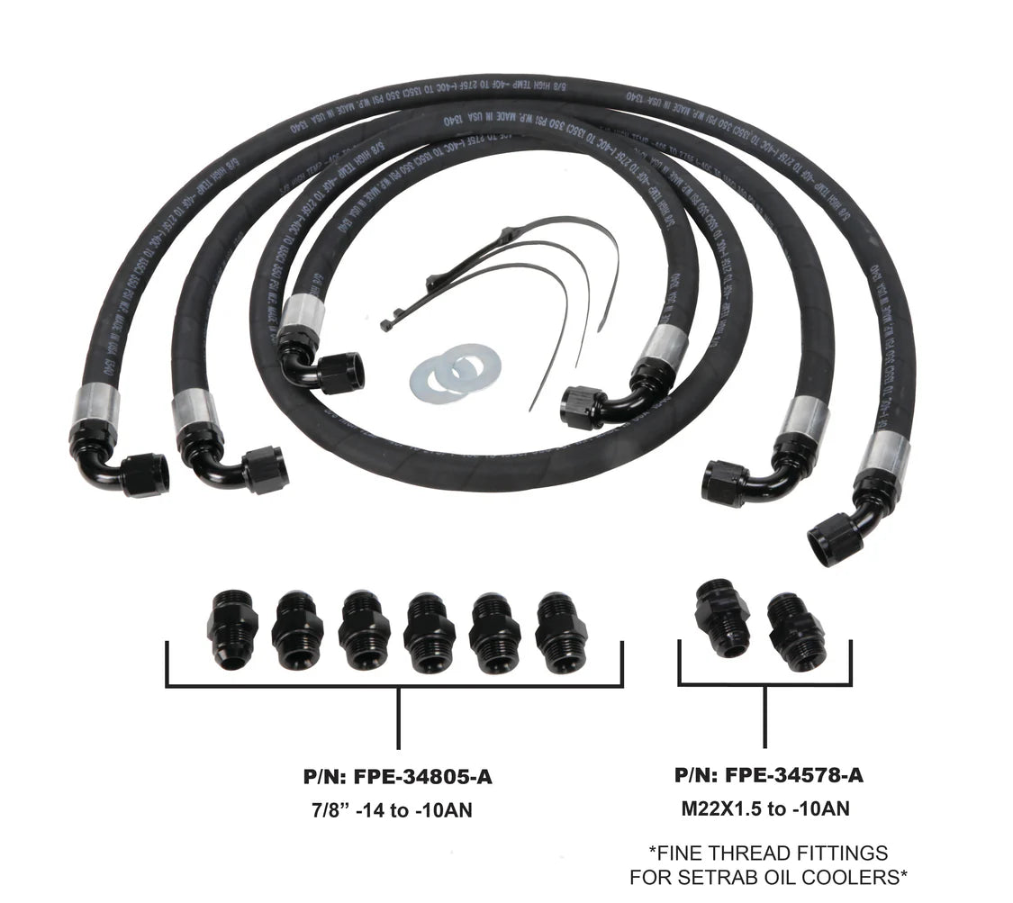 Fleece Allison transmission cooler line kit for 2006-2010 Chevy Silverado and GMC Sierra 2500 and 3500 LBZ and LMM Duramax trucks
