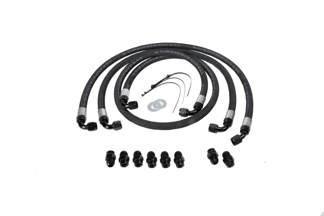 Fleece Allison transmission cooler line kit for 2006-2010 Chevy Silverado and GMC Sierra 2500 and 3500 LBZ and LMM Duramax trucks