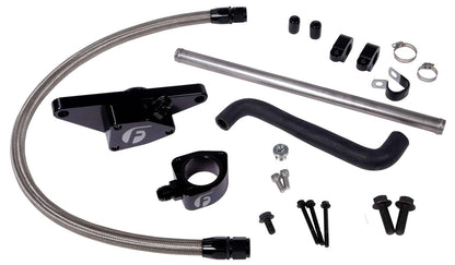 Fleece coolant bypass kit with stainless steel braided line for 2003-2005 Dodge Ram 2500 and 3500 5.9L Cummins automatic trucks
