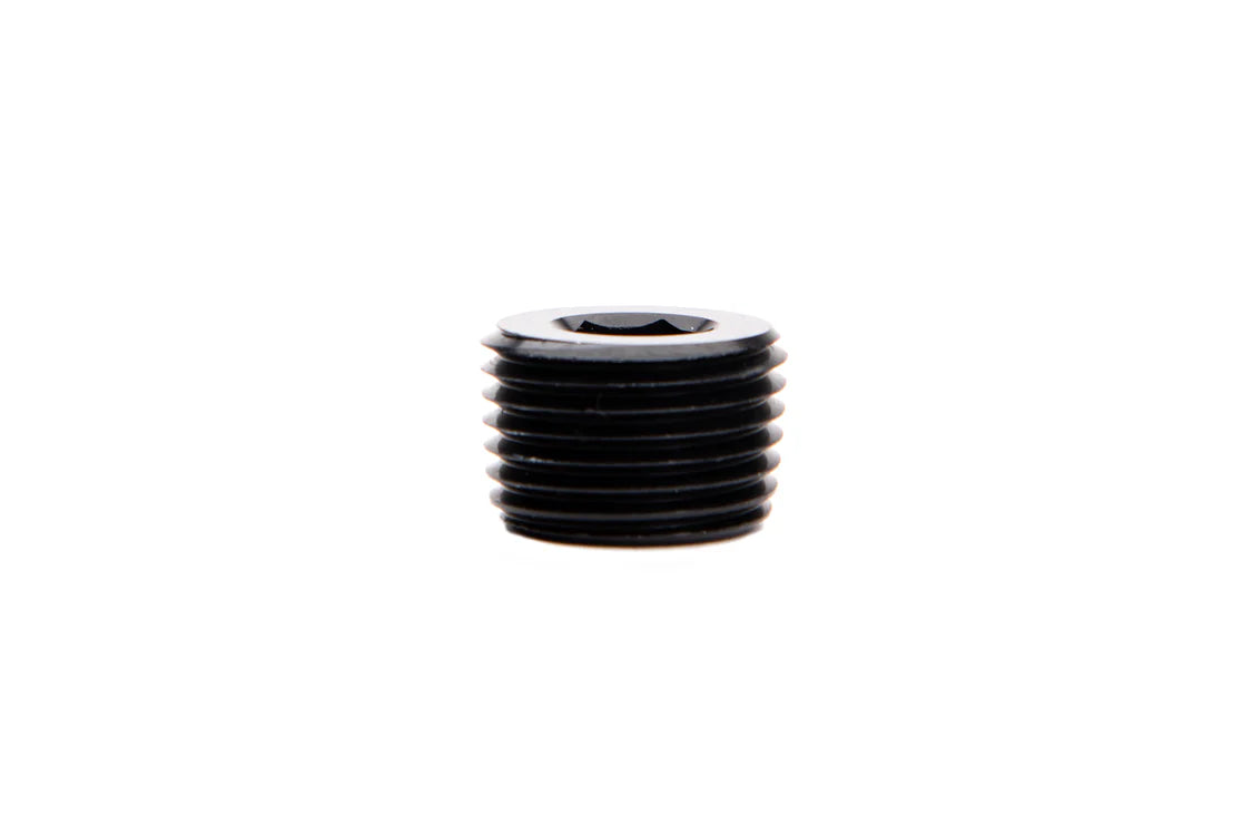 Fleece Performance FPE-NPT-12 1/2 NPT black aluminum hex socket plug