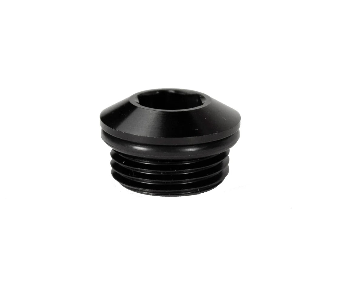 Fleece Performance FPE-SP-3416 3/4-16 black aluminum hex socket plug with O-ring