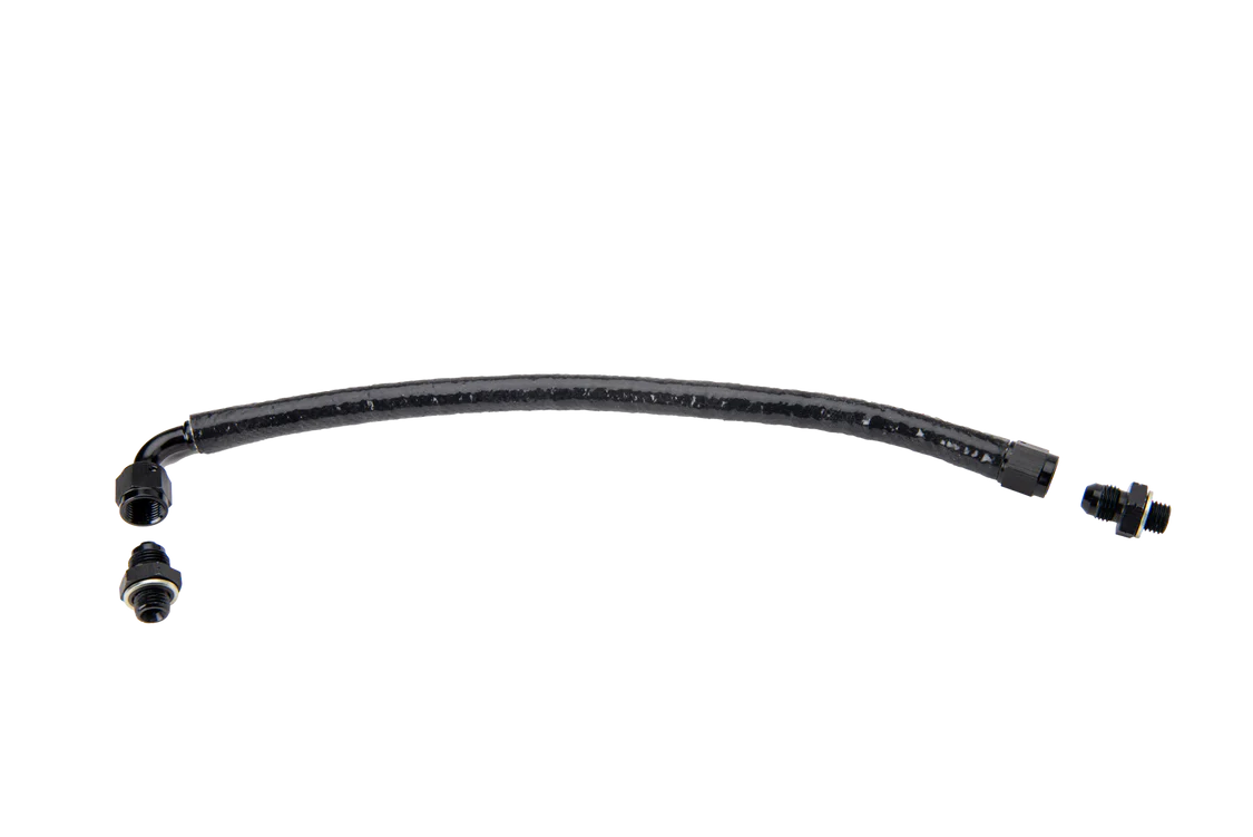 Fleece turbo oil feed line for 1991-2018 Dodge Ram Cummins trucks with stock Holset or Fleece Cheetah turbocharger