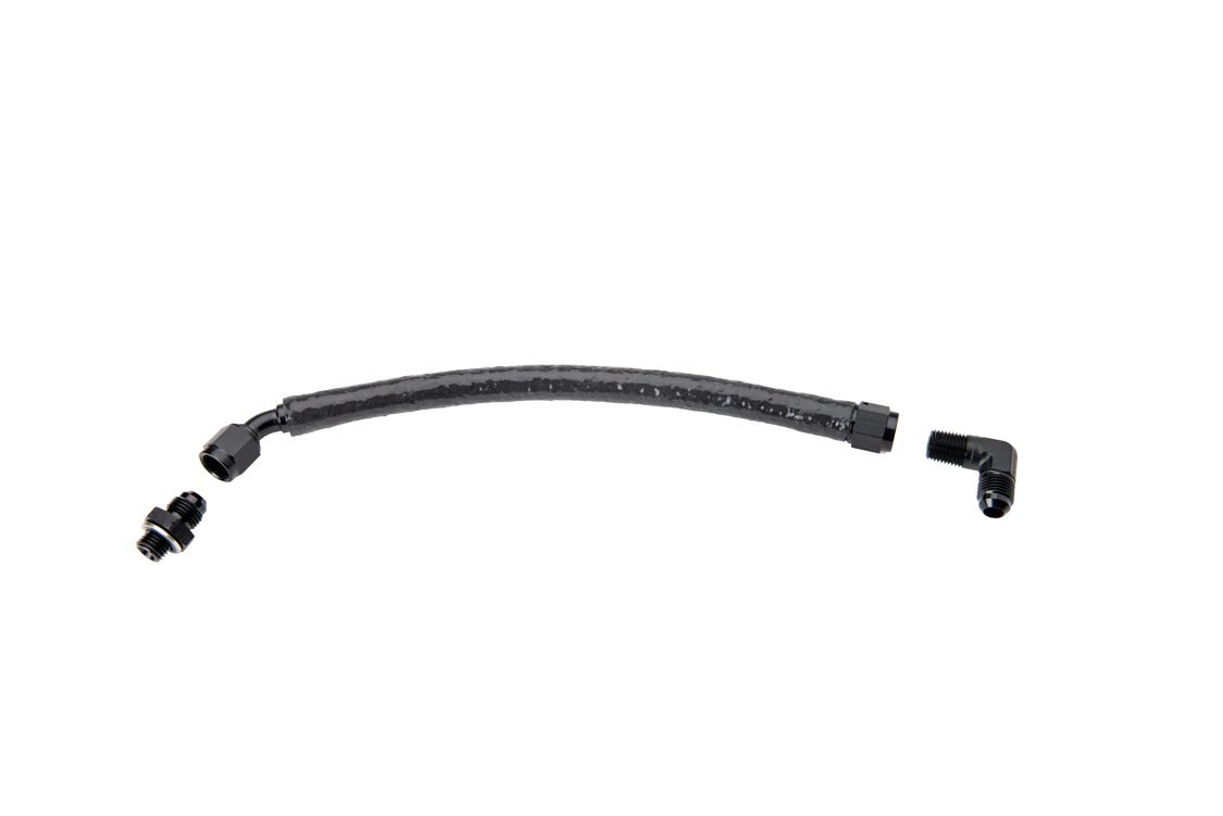 Fleece turbo oil feed line for 2003-2018 Dodge Ram and Ram 2500 and 3500 Cummins trucks with S300 or S400 turbochargers