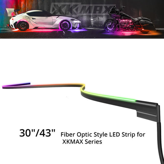 XKGlow 43in XKmax Fiber Optic Ambient Addressable LED Light Slim Strip - Part MX-FO-43