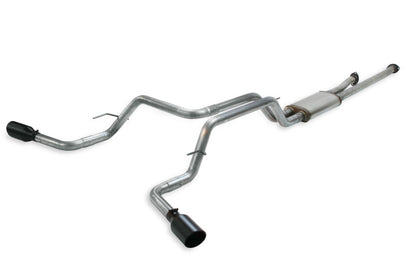 Flowmaster Flow FX 717664 dual side-exit cat-back exhaust for 2009-2021 Toyota Tundra with black 4.5-inch tips