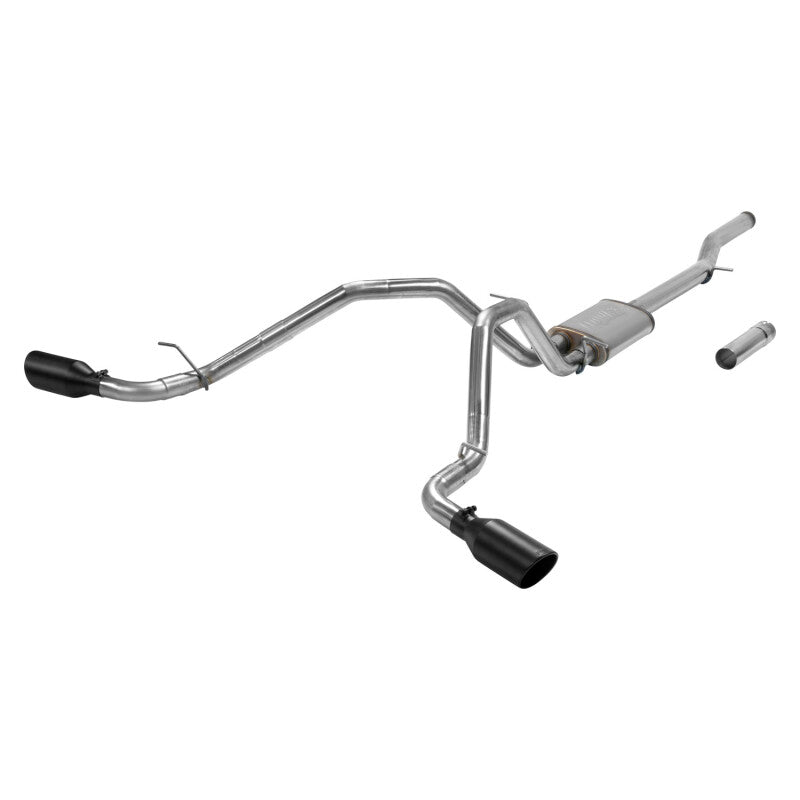 Flowmaster Flow FX 717869 dual side-exit cat-back exhaust for 2014-2019 Silverado and Sierra 1500 5.3L with black 4.5-inch tips