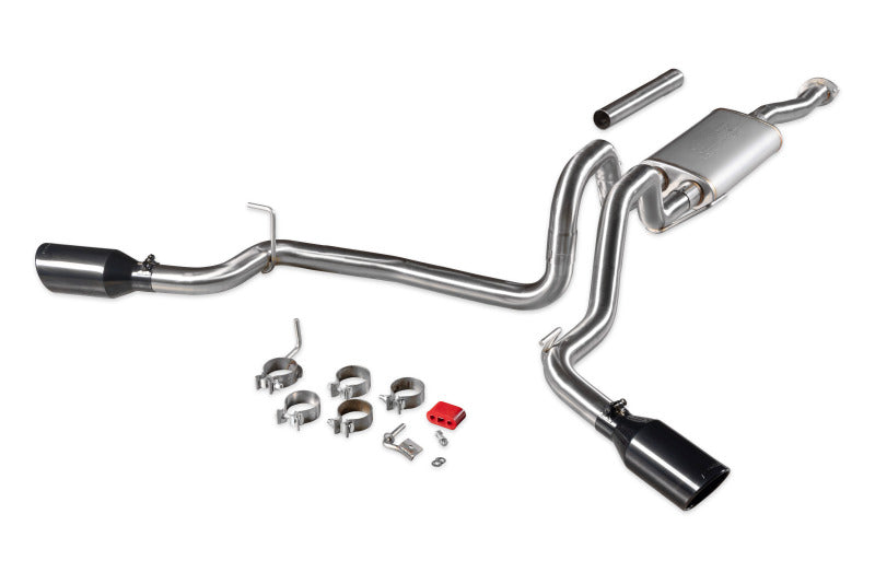 Flowmaster Signature Series 737918 cat-back exhaust for 2016-2023 Toyota Tacoma 3.5L with dual black chrome side-exit tips