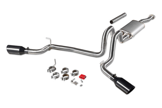 Flowmaster Signature Series 737918 cat-back exhaust for 2016-2023 Toyota Tacoma 3.5L with dual black chrome side-exit tips