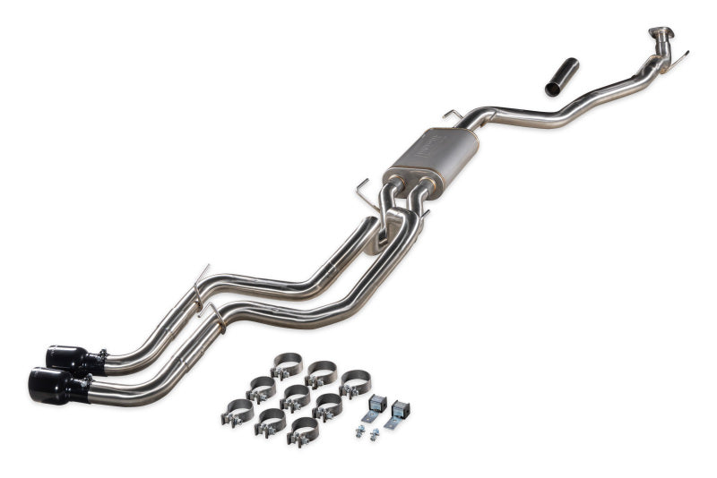 Flowmaster Signature Series 738173 cat-back exhaust for 2024+ Toyota Tacoma with dual black chrome tips
