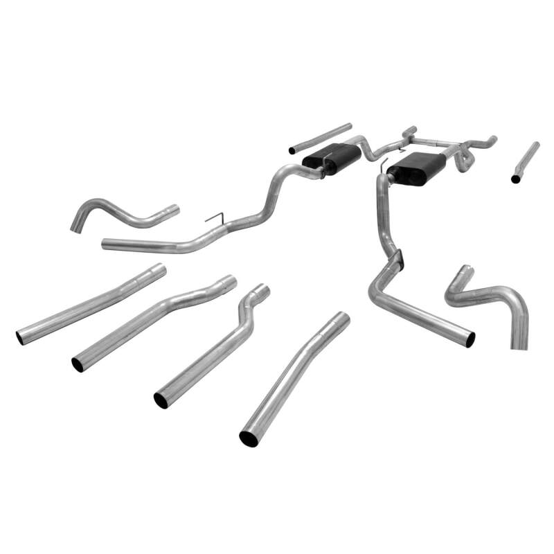 Flowmaster American Thunder 817654 2.5-inch stainless true dual exhaust for 1967-1972 Chevy C10 and GMC C15 with Super 44 mufflers