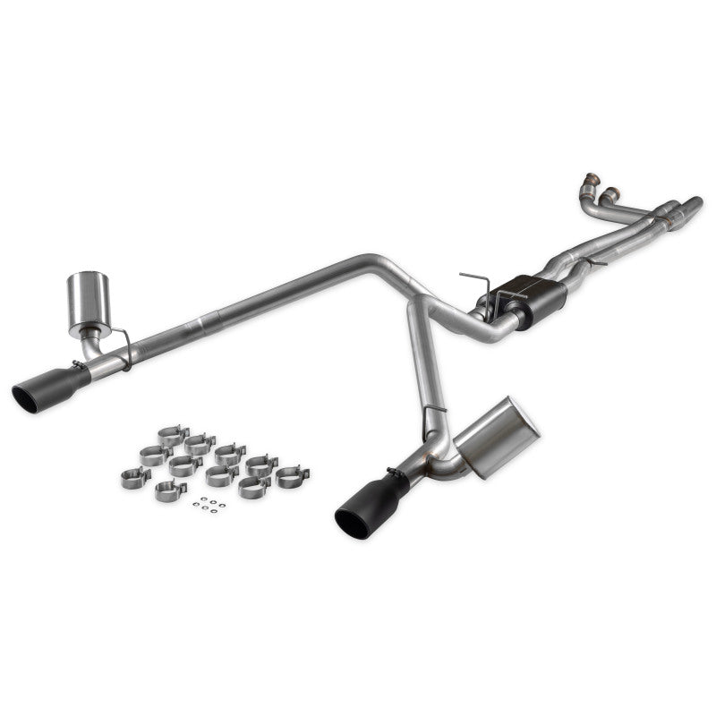 Flowmaster American Thunder 818199 true dual cat-back exhaust for 2025-2026 Ram 1500 3.0L with black ceramic tips