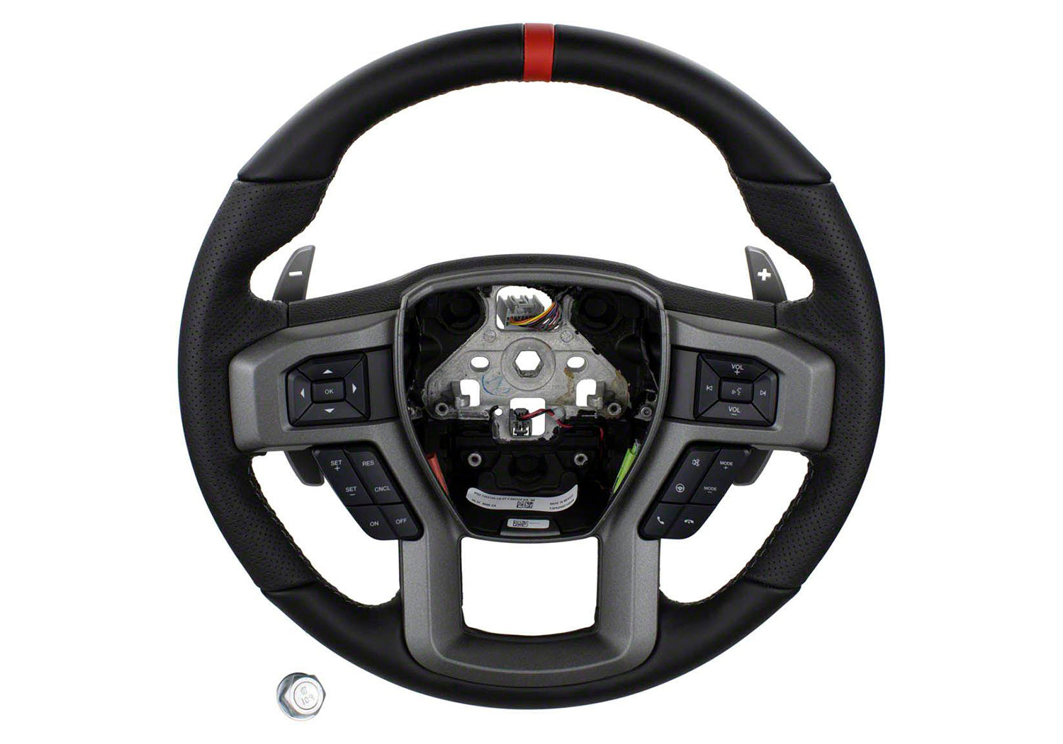 Ford Racing M-3600-F15RRD leather Raptor steering wheel for 2015-2018 Ford F-150