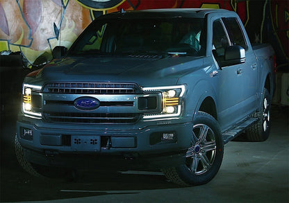 AlphaRex 18-20 Ford F150 PRO-Series Halogen Projector Headlights Chrome - 880187 AlphaRex