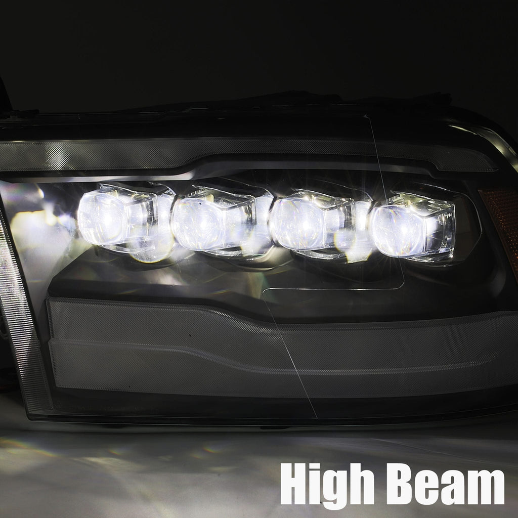 Alpharex 09-18 Ram Truck NOVA-Series LED Projector Headlights Alpha-Black - 880541