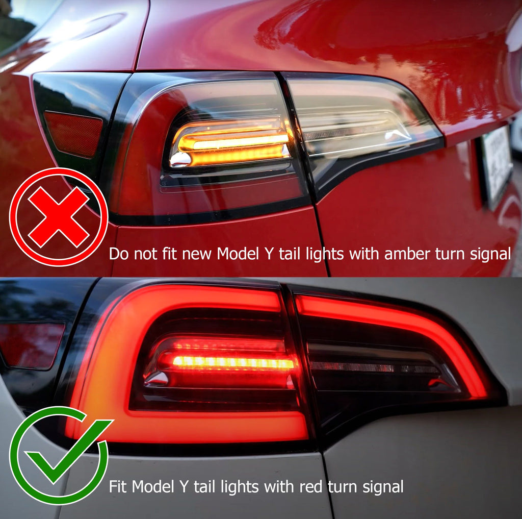 AlphaRex 17-23 Tesla Model 3 / 20-23 Model Y (Without Stock Amber Turn Signal) PRO-Series LED Tail Lights Red Smoke - 601020