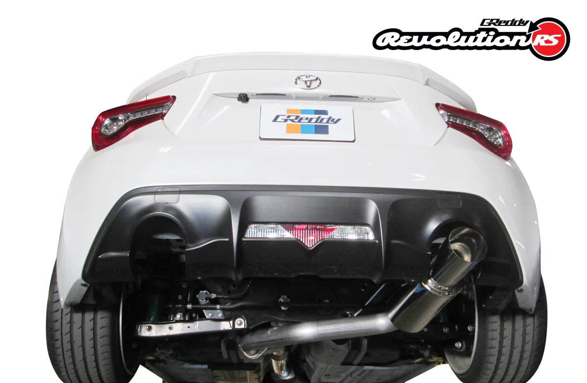 GReddy Revolution RS cat back exhaust Toyota 86 Subaru BRZ 2017-2020 76mm pipe 115mm tip 10118107