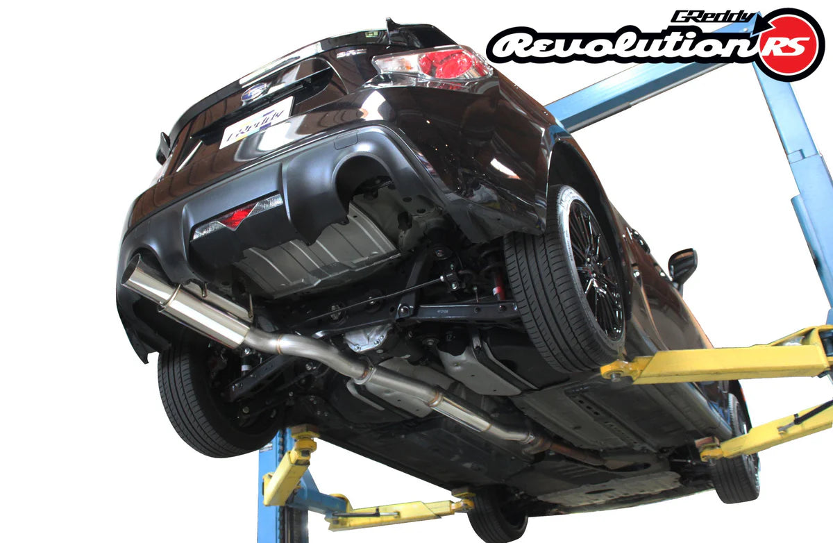 GReddy Revolution RS cat back exhaust Subaru BRZ Scion FR-S 2012-2016 76mm pipe 115mm tip 10118102