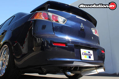 GReddy Revolution RS cat back exhaust Mitsubishi Lancer GT 2012-2014 63.5mm piping 105mm tip 10138101