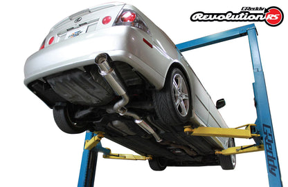 GReddy Revolution RS cat back exhaust Lexus IS300 2001-2005 76mm piping 115mm tip 10118100