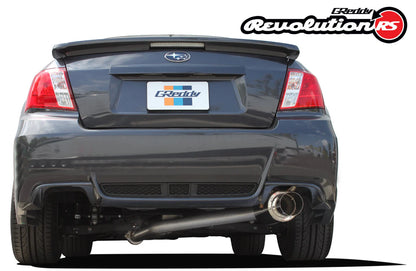 GReddy Revolution RS cat back exhaust Subaru WRX STI 2011-2014 76mm piping 115mm tip 10168101