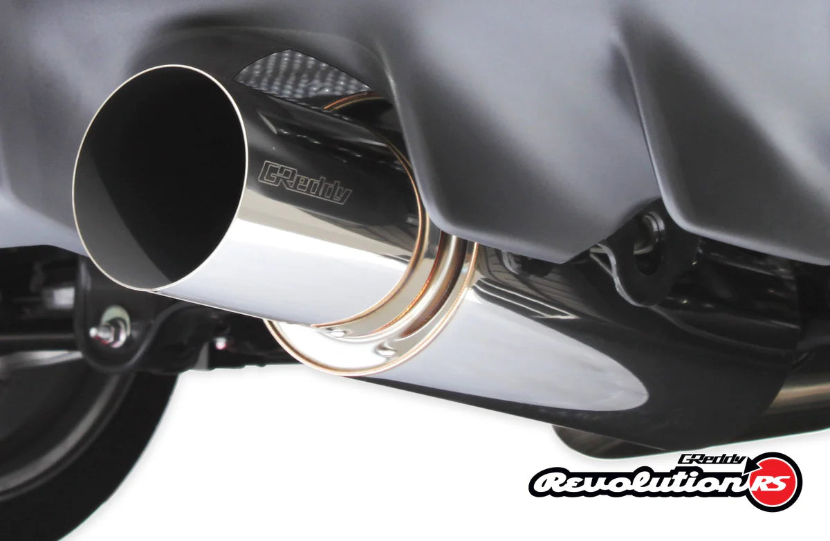 GReddy Revolution RS universal muffler 3 inch inlet 160mm round 4.5 inch tip 11001131