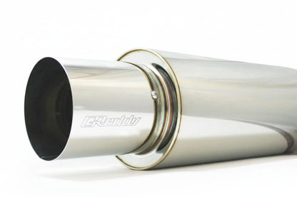 GReddy Revolution RS universal muffler 3 inch inlet 160mm round 4.5 inch tip 11001131