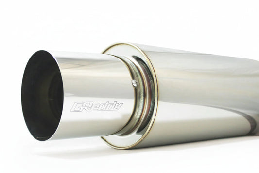 GReddy Revolution RS universal muffler 3 inch inlet 160mm round 4.5 inch tip 11001131