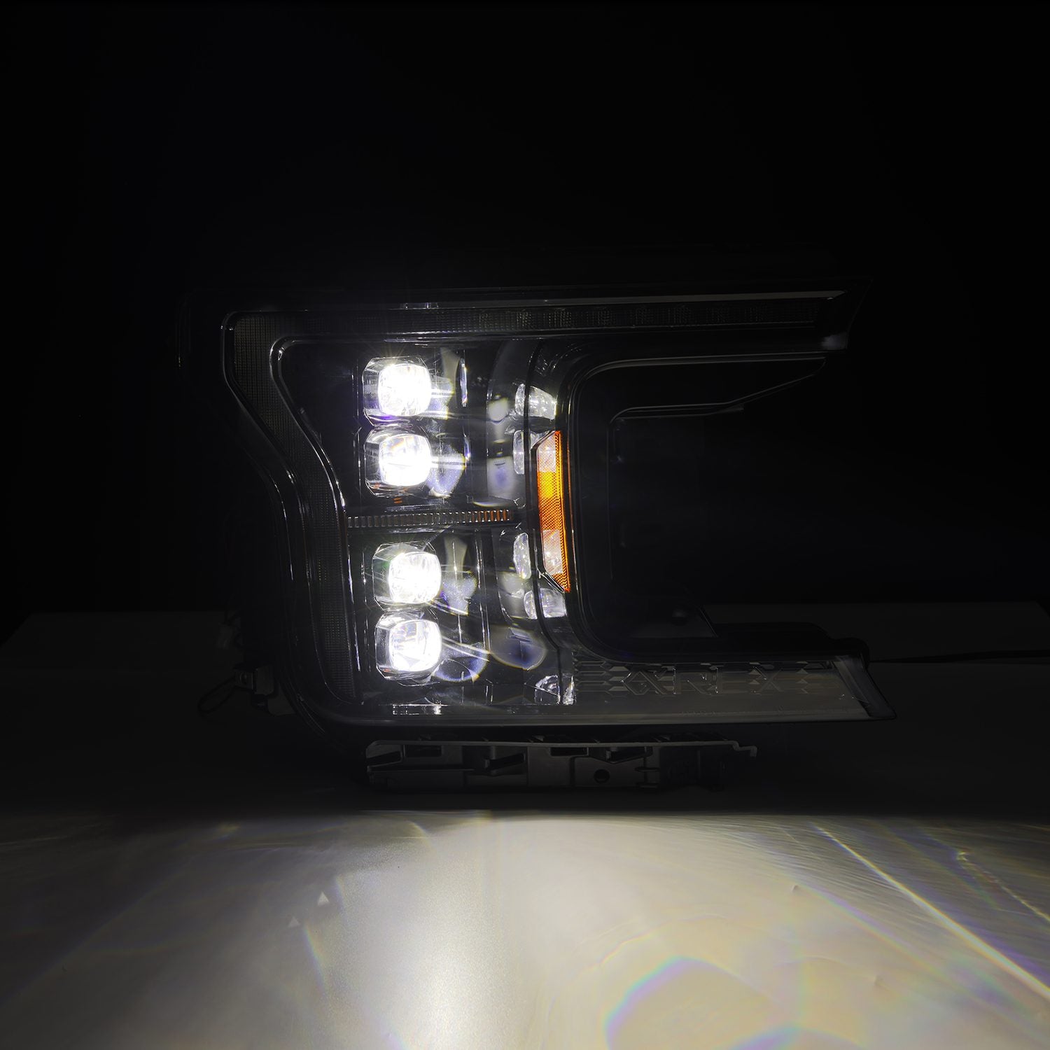 AlphaRex 18-20 Ford F150 (MK II 14th Gen Style) NOVA-Series LED Projector Headlights Alpha-Black - 880249 AlphaRex