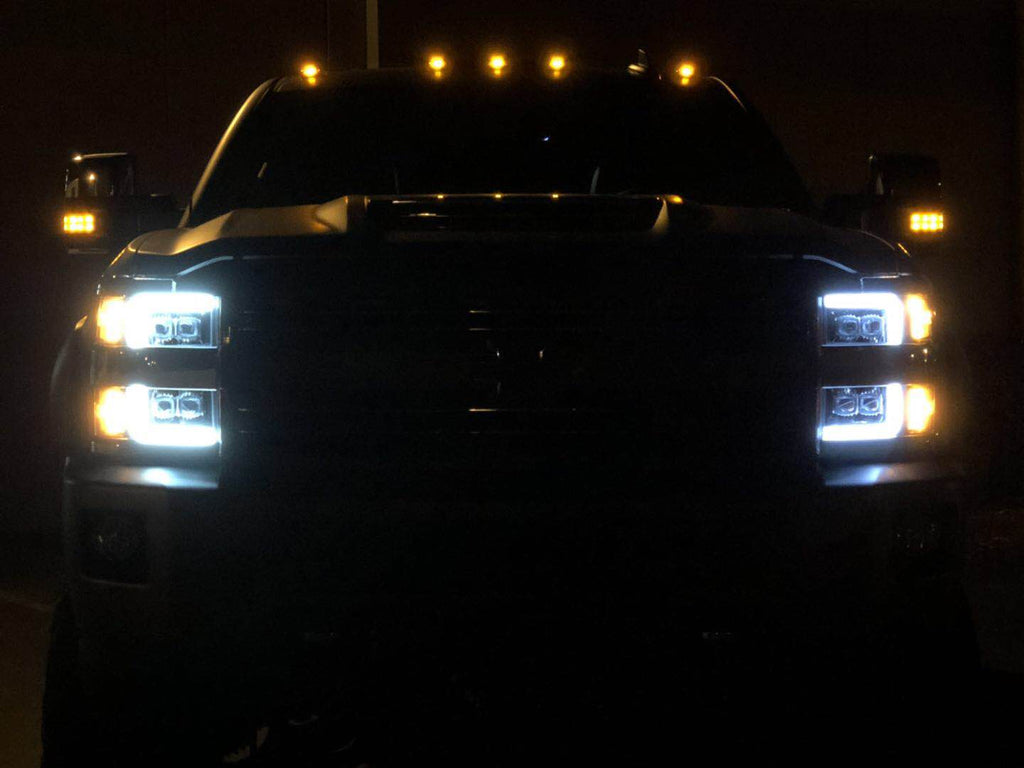 AlphaRex 880228 15-19 Chevrolet Silverado 2500HD/3500HD MK II NOVA-Series LED Projector Headlights Chrome - 880228