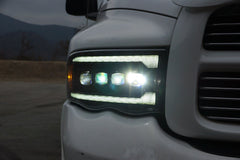 AlphaRex 02-05 Dodge Ram NOVA-Series LED Projector Headlights Alpha-Black - 880566
