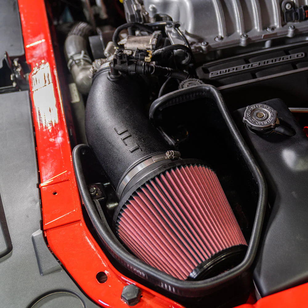 2015-2016 DODGE CHARGER HELLCAT & 2015-2016 DODGE CHALLENGER HELLCAT Cold Air Intake Kit w/Red Filter JLT