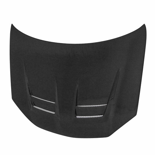 Seibon DV-style carbon fiber hood for 2006-2009 VW Golf GTI (Shaved) - HD0607VWGTIB-DV