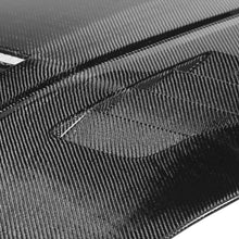 Load image into Gallery viewer, VT-Style Carbon Fiber Hood for 2007-2009 Nissan 350Z, compatible with 2003-2006 models, featuring aggressive vents and a glossy finish.