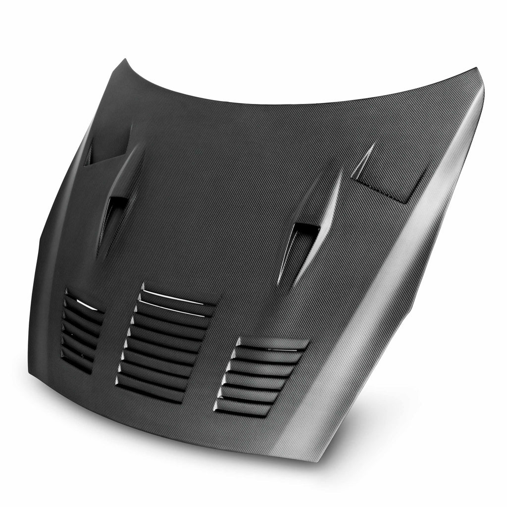 Front View of Seibon GTII-Style Dry Carbon Hood for 2009-2016 Nissan GT-R