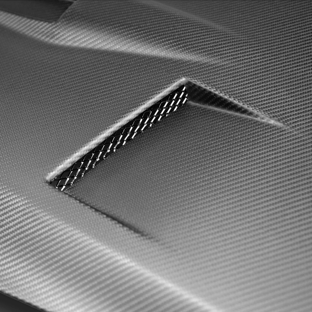 Underside View of Seibon GTII-Style Dry Carbon Hood for GT-R R35