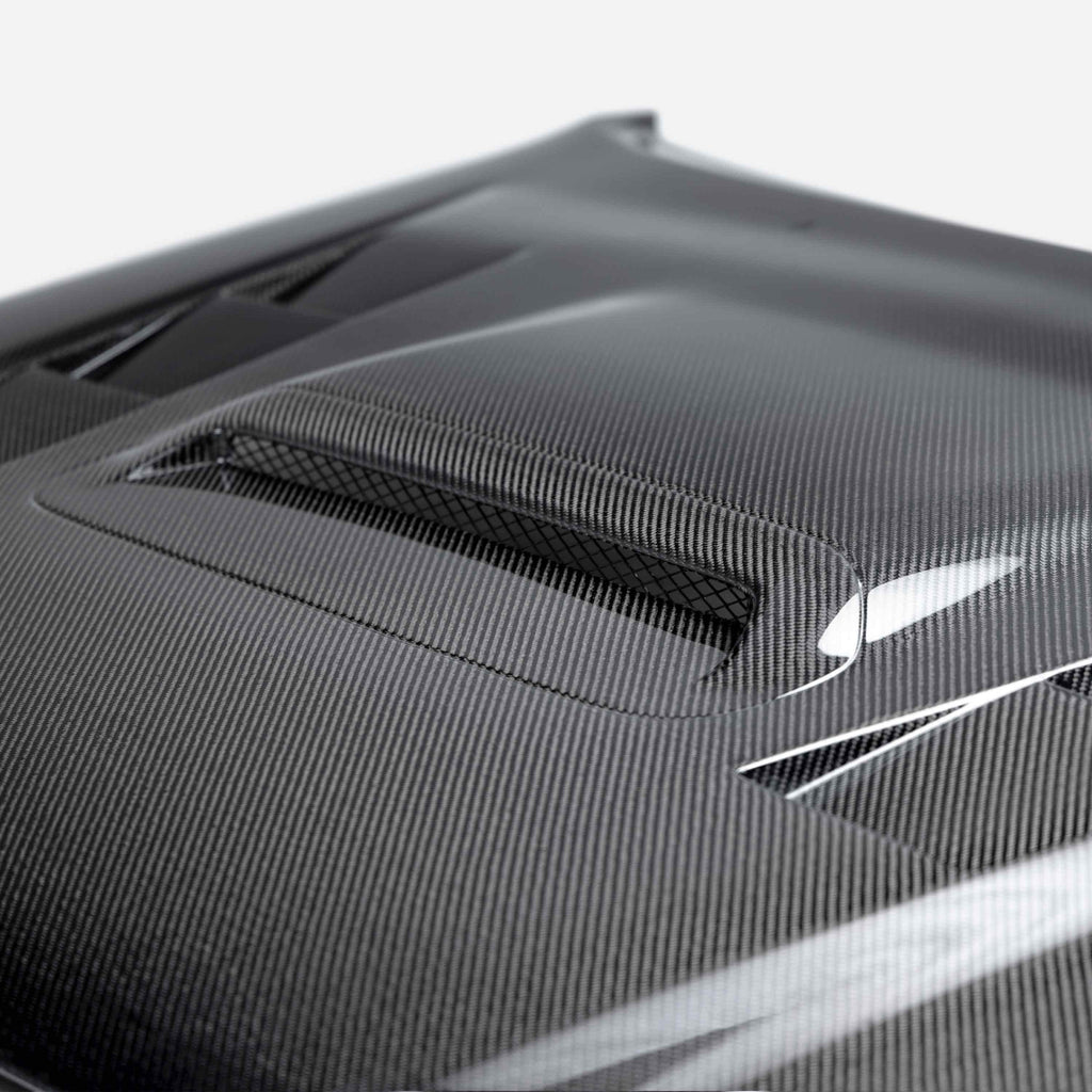 Seibon TS-style carbon fiber hood for 2012-2015 Toyota Tacoma - HD12TYTA-TS