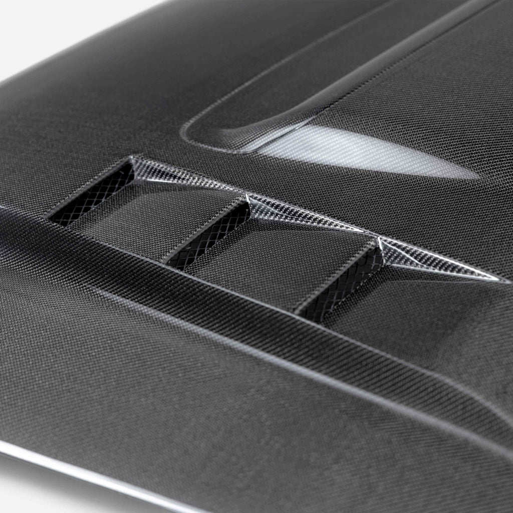 Seibon TS-style carbon fiber hood for 2012-2015 Toyota Tacoma - HD12TYTA-TS