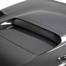 Load image into Gallery viewer, CS-Style Carbon Fiber Hood for 2015-2021 Subaru WRX/STi featuring sleek vents and a glossy finish.