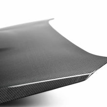 Load image into Gallery viewer, OEM-Style Carbon Fiber Hood for 2015-2021 Subaru WRX/STi with factory-inspired design and glossy finish.