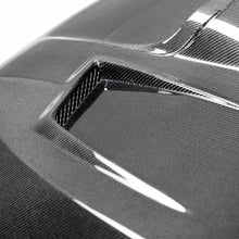 Load image into Gallery viewer, VS-Style Carbon Fiber Hood for 2015-2021 Subaru WRX/STi with aggressive vents and glossy finish.