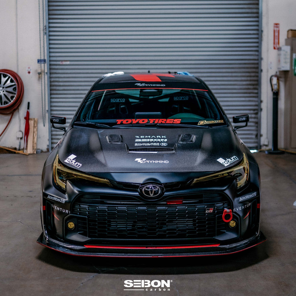 Seibon VS-style dry Carbon Hood for 2023+ GR Corolla - HD23TYGRCOR-VS