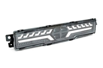 OLM V2 F1 Rear Fog Light (Clear Lens, Black Base, White Bar) - 2022 BRZ / GR86