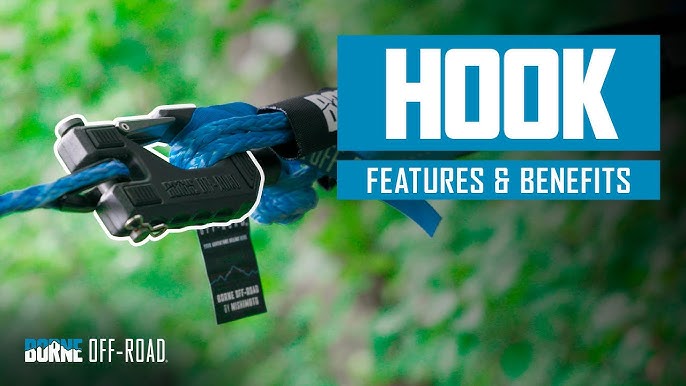 Borne Off-Road Winch Hook & Hand Strap - Black