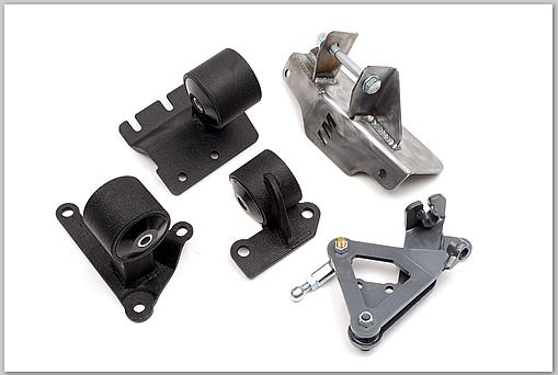 Innovative 88-91 Civic H-Series Black Steel Mounts 85A Bushings (Manual Hydro Actuator)