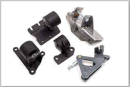 Innovative 88-91 Civic H-Series Black Steel Mounts 85A Bushings (Manual Hydro Actuator)