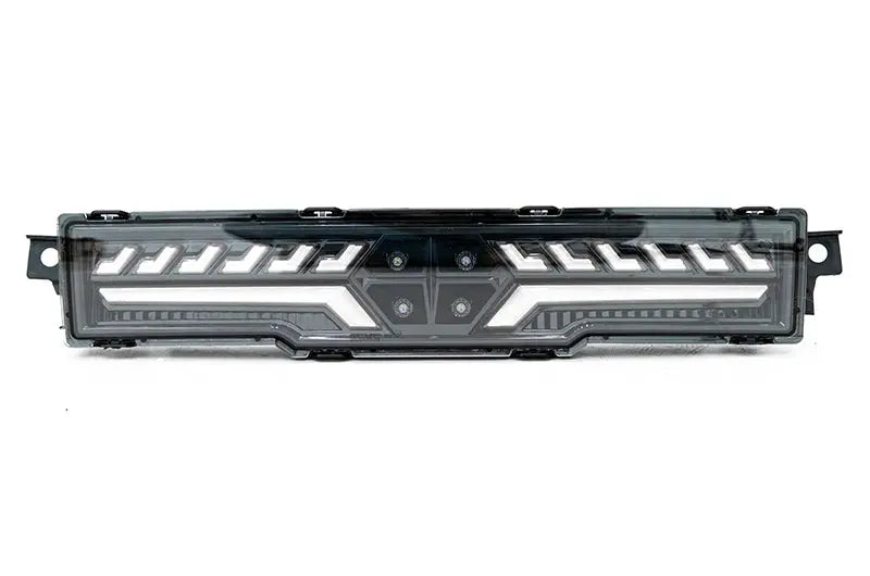 OLM V2 F1 Rear Fog Light (Clear Lens, Black Base, White Bar) - 2022 BRZ / GR86
