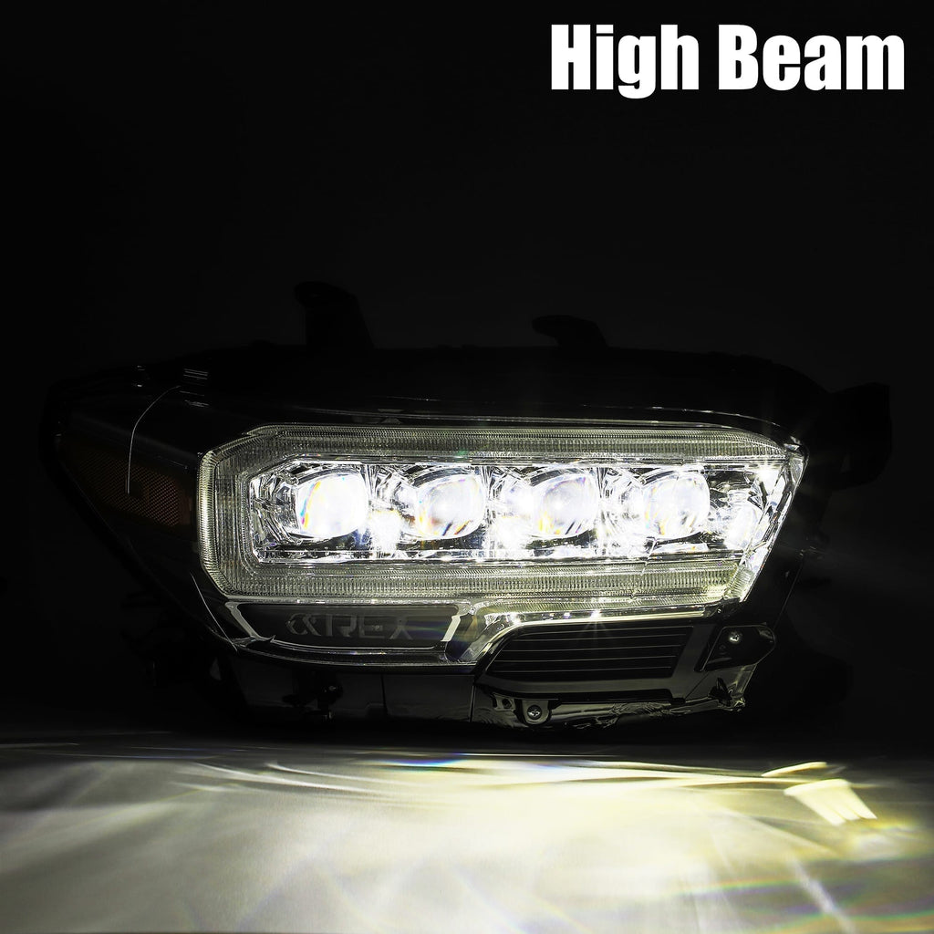 Alpharex 16-23 Toyota Tacoma NOVA-Series LED Projector Headlights Black - 880707