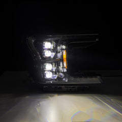AlphaRex 18-20 Ford F150 (MK II 14th Gen Style) NOVA-Series LED Projector Headlights Alpha-Black - 880249